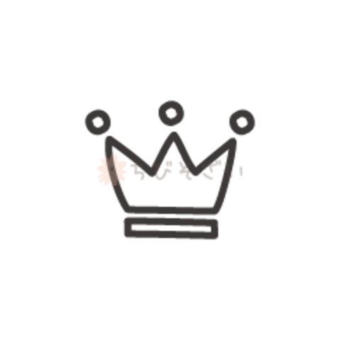 王冠の線画 ちびそざい